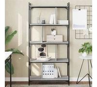 Vidaxl Bibliothèque 5 Niveaux Sonoma Gris 76x32x158 Cm Gris