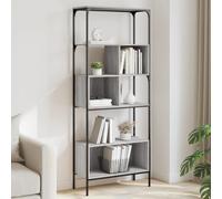 Vidaxl Bibliothèque 5 Niveaux Sonoma Gris 76x33x188,5 Cm Multicolore