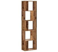vidaXL Bibliothèque 5 niveaux – bois d'ingénierie, aspect vieux bois