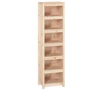 Vidaxl Bibliothèque 50x35x183 Cm Bois De Pin Massif Marron