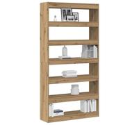 vidaXL Bibliothèque 6 Niveaux 100 x 30 x 198 cm Bois d'ingénierie | Ce design te file plein de place avec jusqu'à six étagères pour tes livres et décorations, facile à ranger,