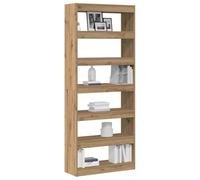 vidaXL Bibliothèque chêne artisanal 80 x 30 x 198 cm – Bois d'ingénierie, moderne