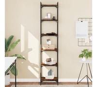 Vidaxl Bibliothèque 6 Niveaux Chêne Fumé 40x30x188cm Bois D'ingénierie Marron