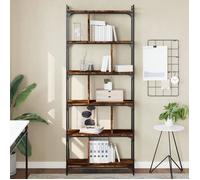 vidaXL Bibliothèque 6 niveaux chêne fumé 76x32x192cm bois d'ingénierie 833947