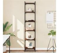 vidaXL Bibliothèque 6 niveaux chêne marron 40x30x188cm bois ingénierie837646 Marron G