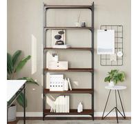Vidaxl Bibliothèque 6 Niveaux Chêne Marron 80x30x188cm Bois Ingénierie Marron