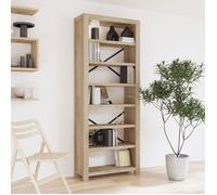 Vidaxl Bibliothèque 7 Niveaux 80x30x200 Cm Bois Solide D'acacia