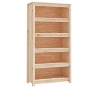 Vidaxl Bibliothèque 80x35x154 Cm Bois De Pin Massif Marron