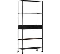 vidaXL Bibliothèque 80x35x180 cm Bois de manguier brut et fer323734 Brun G