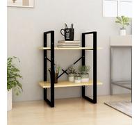 Bibliothèque à 2 Niveaux Étagère à Livres Chêne Sonoma Bois d'Ingénierie vidaXL