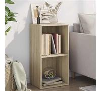 vidaXL Bibliothèque à 2 niveaux Chêne sonoma Bois d’ingénierie800930 Brun G