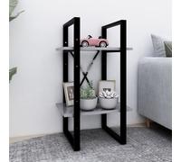 vidaXL Bibliothèque à 2 niveaux gris béton 40x30x70 cm bois ingénierie