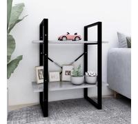 vidaXL Bibliothèque à 2 niveaux Gris béton 60x30x70 cm bois ingénierie