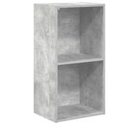 vidaXL Bibliothèque à 2 niveaux – Gris béton 40x30x76,5 cm – Aggloméré