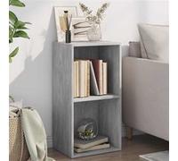 vidaXL Bibliothèque à 2 niveaux – Gris béton 40x30x76,5 cm – Aggloméré