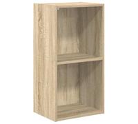vidaXL Bibliothèque à 2 Niveaux, Meuble de Rangement avec Compartiment, Armoire à Livres Salon Salle de Séjour Intérieur, Moderne, Chêne Sonoma Bois d’Ingénierie