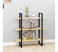 vidaXL Bibliothèque à 3 niveaux 100x30x105 cm Bois de pin massif806552 Brun G