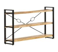 Vidaxl Bibliothèque À 3 Niveaux 140x30x80 Cm Bois De Manguier Massif Marron