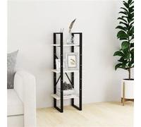 vidaXL Bibliothèque à 3 niveaux Blanc 40x30x105 cm Bois de pin massif806493 Blanc G