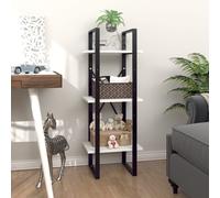 Vidaxl Bibliothèque À 3 Niveaux Blanc 40x30x105 Cm Bois D'ingénierie Blanc