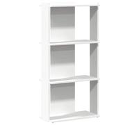 vidaXL Bibliothèque à 3 niveaux Blanc 60x30x120 cm Bois d'ingénierie