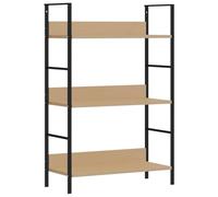 vidaXL Bibliothèque à 3 Niveaux chêne 60x27,6x90,5cm Bois d'ingénierie