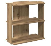 vidaXL Bibliothèque à 3 Niveaux chêne Artisanal 60x30x60 cm