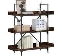 Vidaxl Bibliothèque À 3 Niveaux Chêne Fumé 100x33x108,5 Cm Multicolore