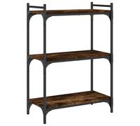 Vidaxl Bibliothèque 3 Niveaux Chêne Fumé 60x30x86 Cm Bois D'ingénierie Marron