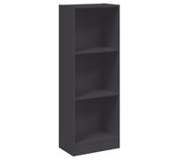 vidaXL Bibliothèque à 3 Niveaux Gris 40x24x109 cm Bois d'ingénierie