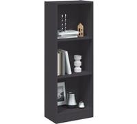 vidaXL Bibliothèque à 3 Niveaux Gris 40x24x109 cm Bois d'ingénierie