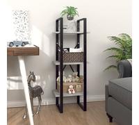 vidaXL Bibliothèque à 3 niveaux gris béton 40x30x105cm bois ingénierie