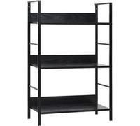Bibliothèque à 3 niveaux noir 60x27,6x90,5 cm bois d'ingénierie288218
