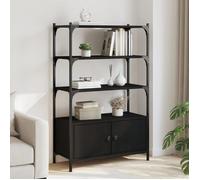 vidaXL Bibliothèque à 3 niveaux noir 70x30x109,5 cm bois d'ingénierie 838993