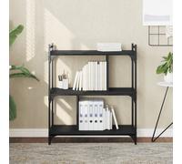 vidaXL Bibliothèque à 3 niveaux noir 76x32x88 cm bois d'ingénierie 833930