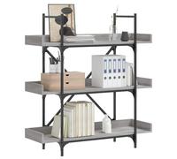 Vidaxl Bibliothèque À 3 Niveaux Sonoma Gris 100x33x108,5 Cm Multicolore