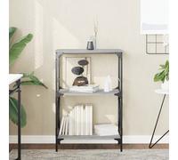 Vidaxl Bibliothèque À 3 Niveaux Sonoma Gris 59x35x90,5 Cm Gris
