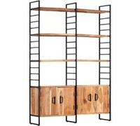 Bois de Manguier Massif Bibliothèque à 4 Niveaux 124x30x180 cm Livres vidaXL