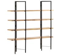 Vidaxl Bibliothèque À 4 Niveaux 160x35x160 Cm Bois De Manguier Massif Multicolore