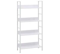 vidaXL Bibliothèque à 4 niveaux Blanc 60x27,6x124,5 cm Aggloméré