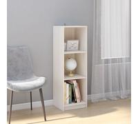 vidaXL Bibliothèque à 4 niveaux Blanc 60x27,6x124,5 cm Aggloméré