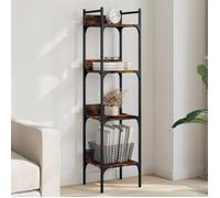Vidaxl Bibliothèque À 4 Niveaux Chêne 35x30x138,5 Cm Bois D'ingénierie Multicolore