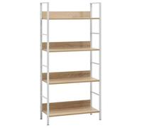 vidaXL Bibliothèque à 4 niveaux Chêne 60x27,6x124,5 cm Aggloméré