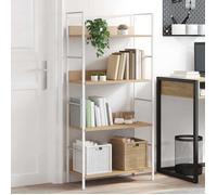 vidaXL Bibliothèque à 4 niveaux Chêne 60x27,6x124,5 cm Aggloméré