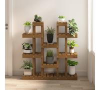 Vidaxl Bibliothèque À 4 Niveaux Gris 100x30x140 Cm Bois De Pin Massif Marron