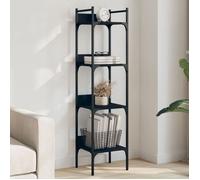 vidaXL Bibliothèque à 4 niveaux noir 35x30x138,5 cm bois d'ingénierie 838848