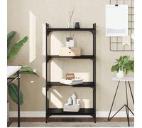 vidaXL Bibliothèque à 4 niveaux noir 60x30x120 cm bois d'ingénierie 837652
