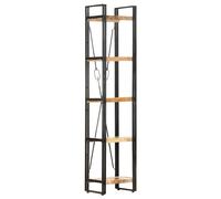 Vidaxl Bibliothèque À 5 Niveaux 40x30x180 Cm Bois De Manguier Massif Marron
