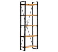 Vidaxl Bibliothèque À 5 Niveaux 60x30x180 Cm Bois De Manguier Solide Marron