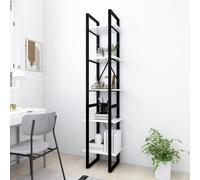 Vidaxl Bibliothèque À 5 Niveaux Blanc 40x30x175 Cm Bois Ingénierie Blanc